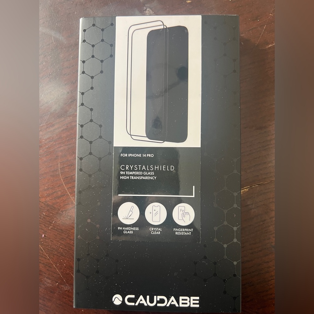 Black Tempered Glass Screen Protector for iPhone 14 Pro